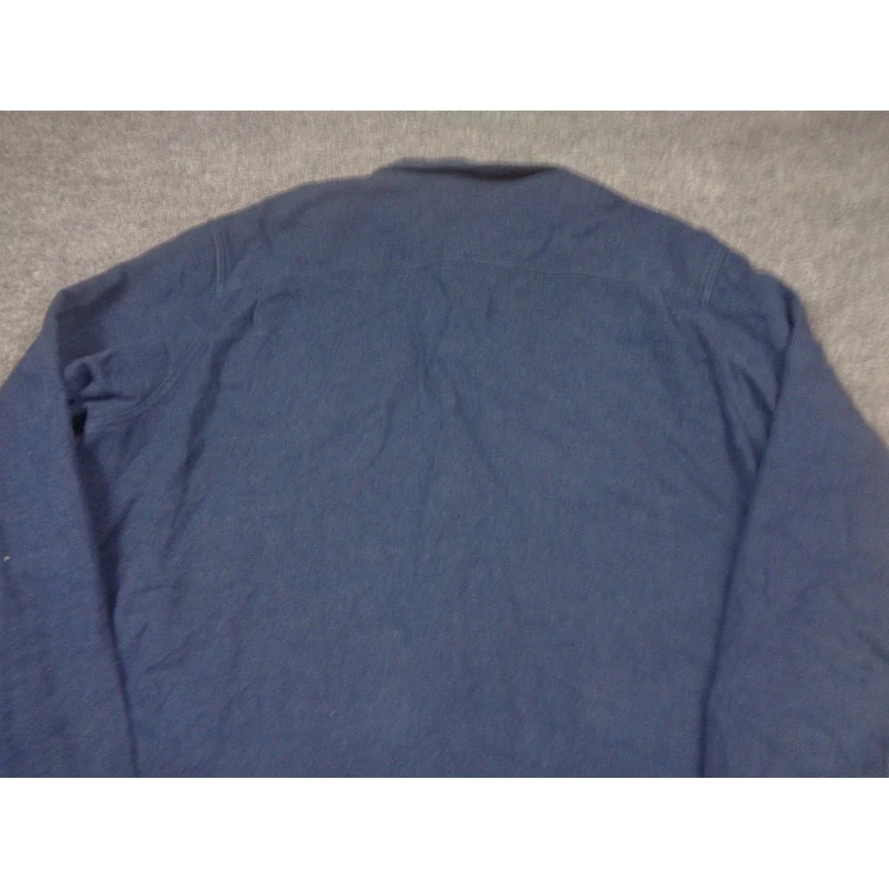 Patagonia Fjord Heavy Flannel Shirt Mens XXL‎ Navy Blue Cotton Long Sleeve